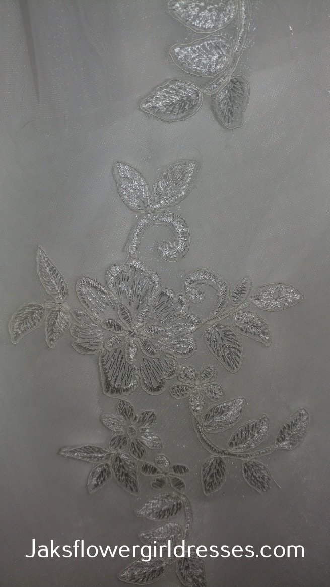 Sheer Back Wedding Flower Girl Dress